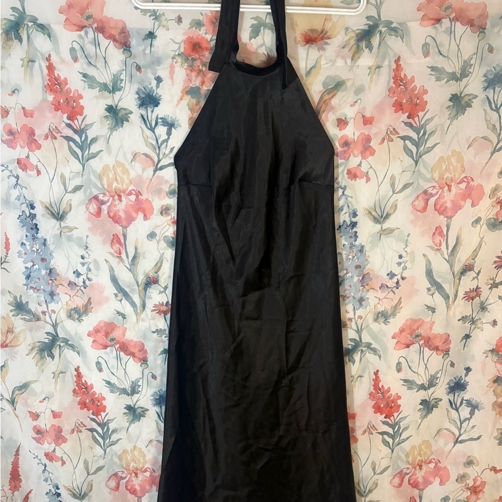 Vintage Black Halter NeckDress